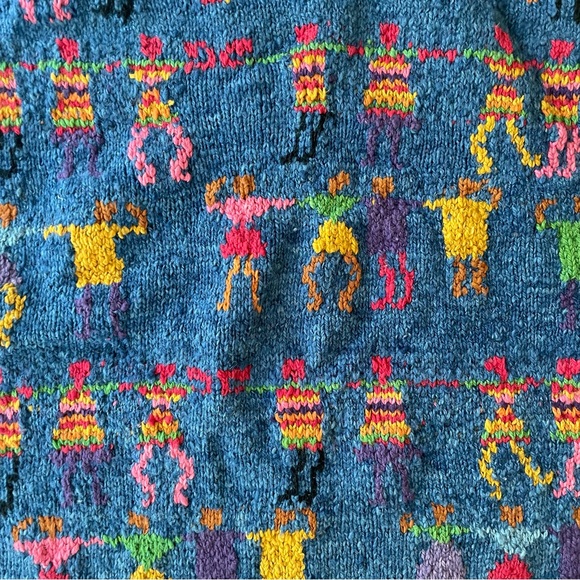 Vintage Planet Earth Imports Blue Wool Mockneck - Picture 2 of 3